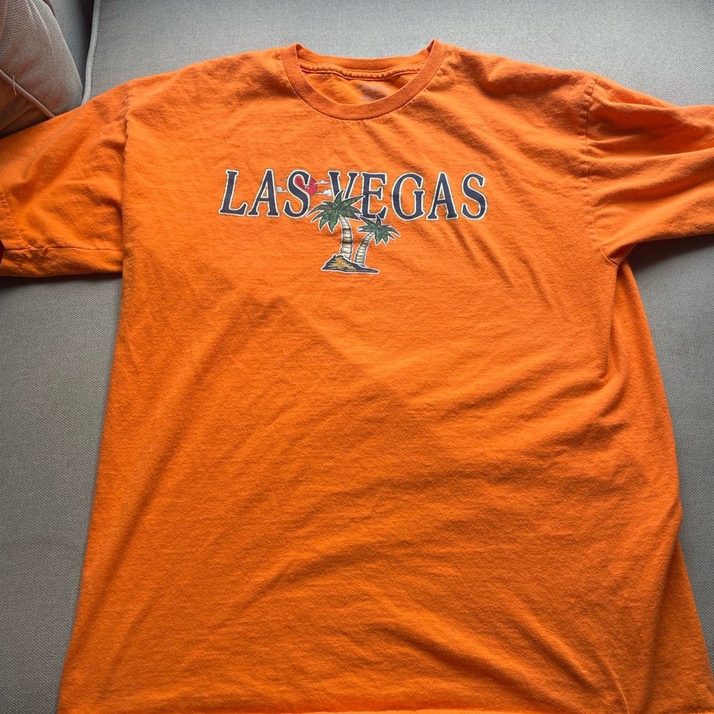 Orange Las Vegas Graphic T-Shirt